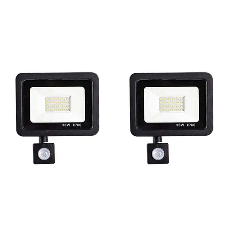 【GADGET DIGITALE】2X Luci di Sicurezza Esterne con Sensore di Movimento LED PIR, Faretto IP66 Impermeabile per Esterni, Luce da Parete per Giardino e Ingresso 30