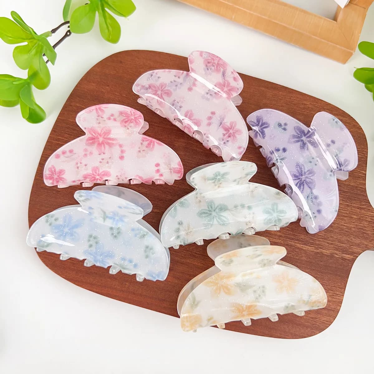 Fermaglio per capelli artistico a forma di fiore, fermaglio floreale, fermaglio dolce per capelli, fermagli per capelli per ragazze, accessori per donne