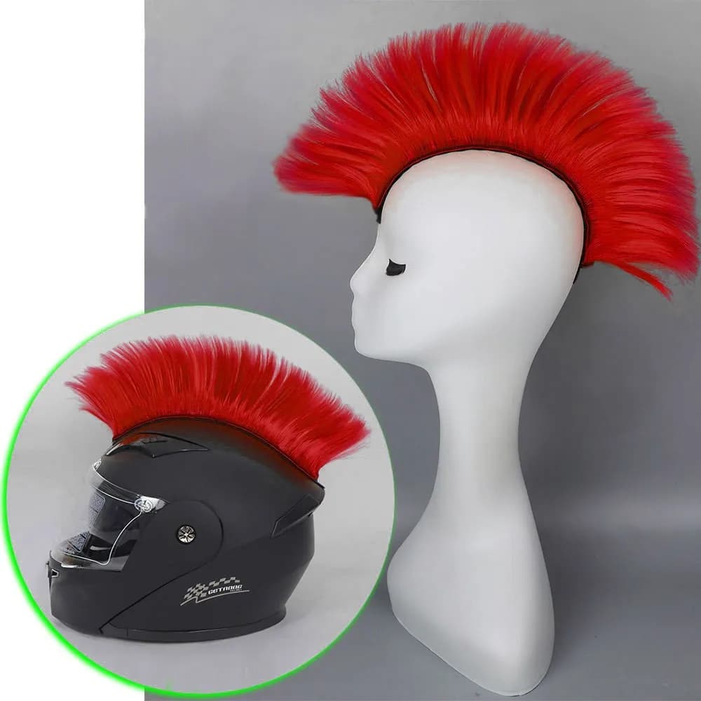 Single Bike Wig Hawks Mohawk Universal Decoration for helmet Durable accessories in synthetic fibre riding style