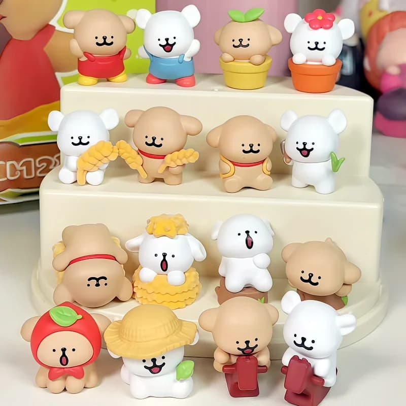 Genuino Maltese Happy Farm Series Blind Box Toy Kawaii Anime Ornament Action Figure Sorpresa Blind Bag Bambole Regalo di compleanno Giocattolo