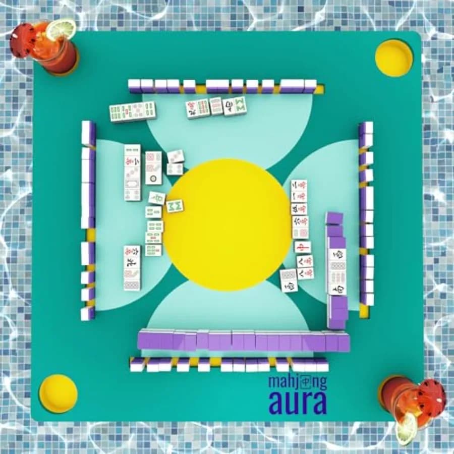 Tavolo Galleggiante per Mahjong da Piscina - Tavola Galleggiante per Giochi di Carte, Scrabble, Domino, Poker - Per Piscine e Vasche Idromassaggio - Per Adulti