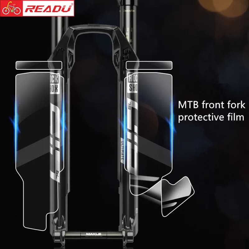 Front fork protection MTB Paster for bike protection Anti-scratch protection Bike stickers Protective protection for bicycle frame Decalcomanie for protective film