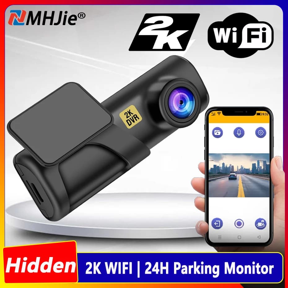 Telecamera Dashcam 2K per auto DVR Dash Cam in auto Q3 Videoregistratore Controllo vocale di emergenza Visione notturna WiFi APP Monitor WDR