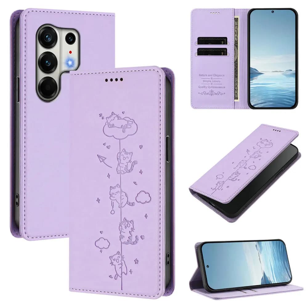 Custodia a portafoglio in pelle goffrata con RFID per Tecno Camon 50 Pro 2026, compatibile con Tecno Camon 40 Premier e Camon 50 40 Pro, con chiusura magnetica