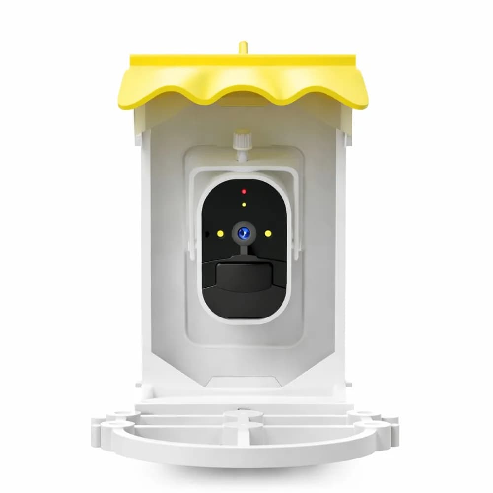 Mangiatoia per uccelli intelligente con WiFi e pannello solare per esterni, ideale per il giardino.