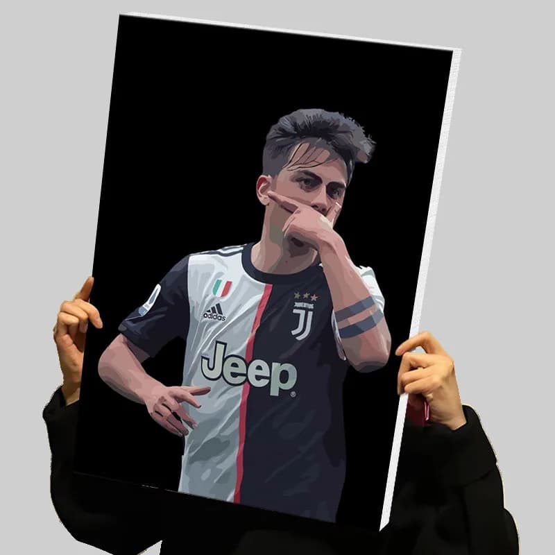 Paulo Dybala Prints Poster Football Player Custom Canvas Painting Wall Art Decorations for Home Room Ornaments Decoration Mural