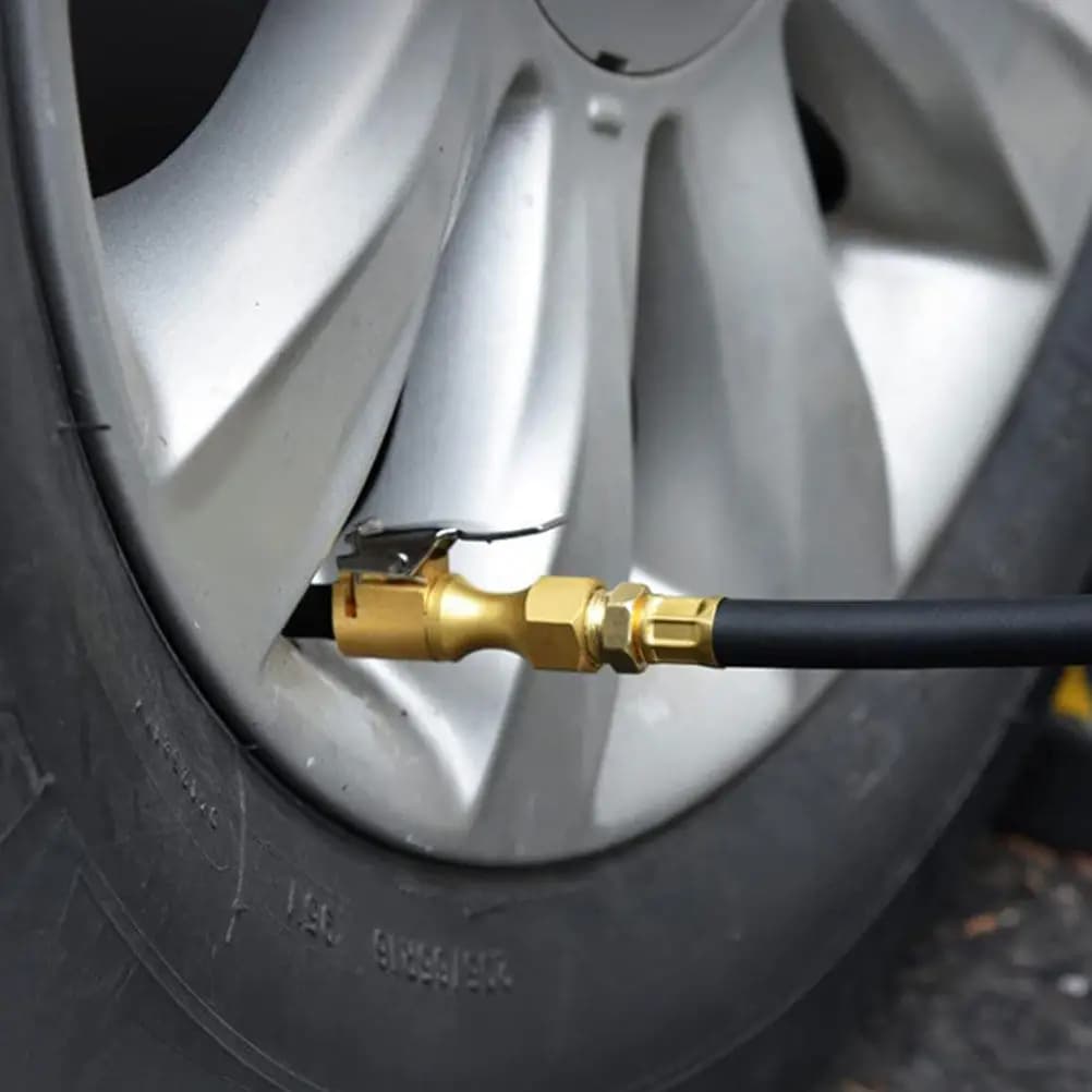 Adattatore per Compressore d'Aria con Attacco Rapido e Blocco di Sicurezza, Standard USA, per Gonfiaggio Pneumatici