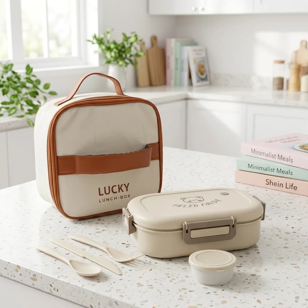 3 Grids Portable Children Lunch Box Detachable Plastic Divided Bento Box Microwave Safe Cute Food Container For Picnic School