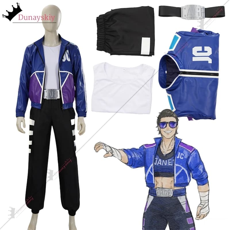 Set Cosplay Johnny Cage, Costume per Film e Videogiochi, Abbigliamento per Uomo, Travestimento per Halloween, Carnevale e Feste a Tema