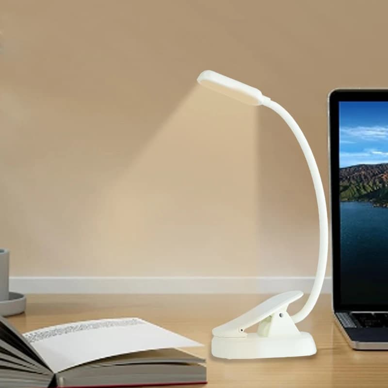 Hot sale no blue light LED book light 3 color mode charging bed reading lamp desk study room book light