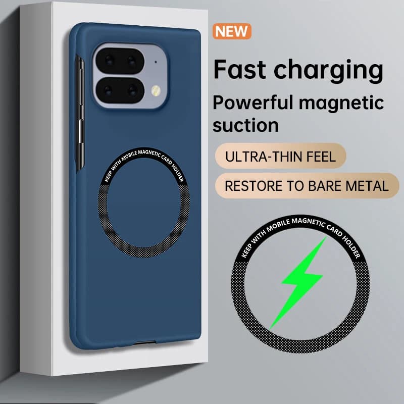 Magnetic plastic case with metal ring without luxury matte frame for Google Pixel 10 9 Pro Ultra slim back cover without edges