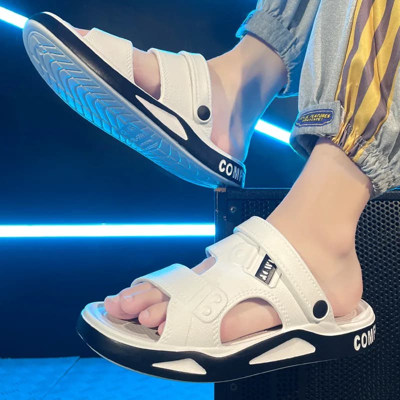 Sandali EVA da uomo, scarpe estive, ciabatte da guida a doppio uso, leggere e resistenti all'usura, scarpe da spiaggia, sandali casual di tendenza da uomo