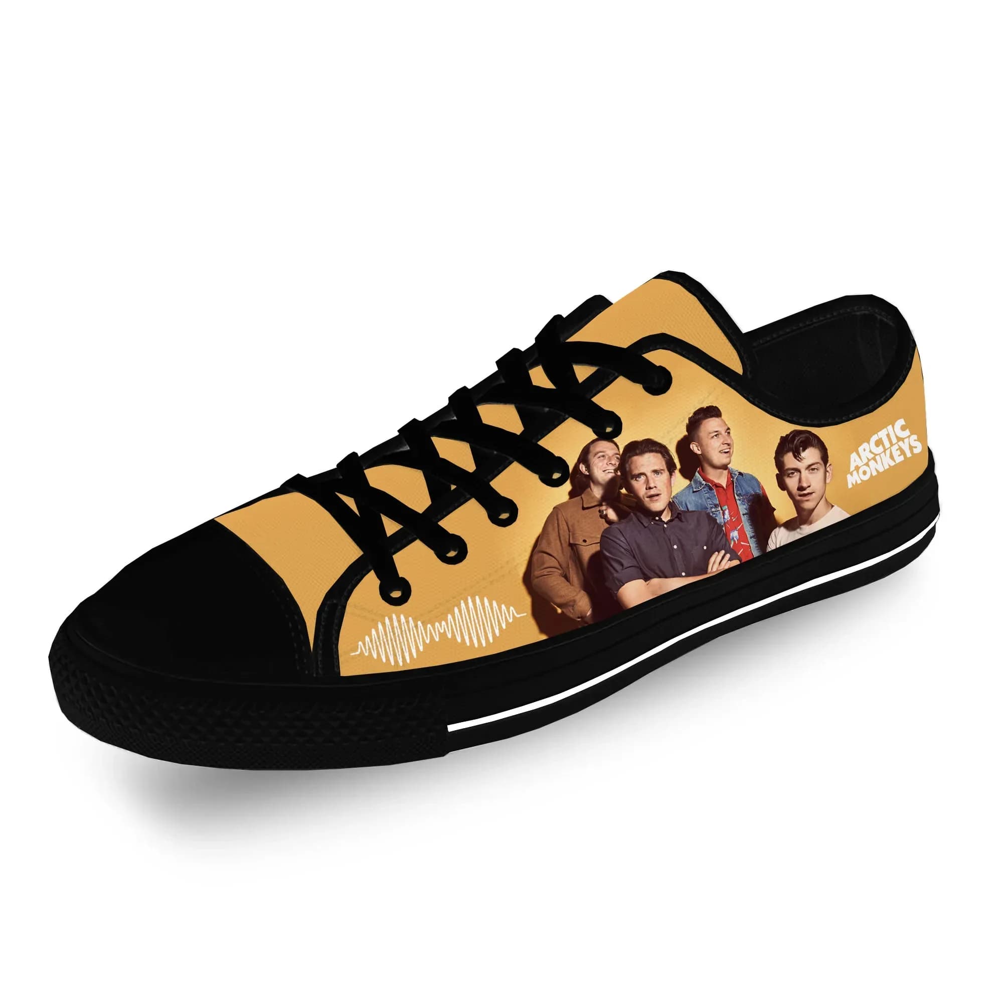 Sneakers personalizzate ispirate ai Arctic Monkeys, scarpe casual in stile rock band unico