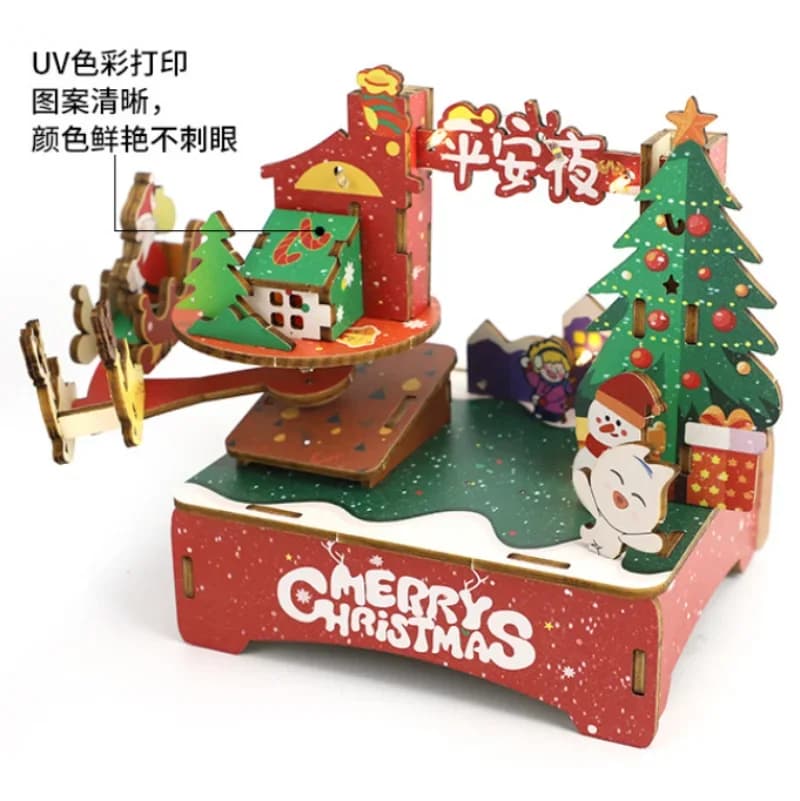 Regali di Natale Per bambini Fai da te Albero di Natale Giocattoli Artigianali Musica Assemblaggio Building Block Giocattoli Ornamenti decorativi G324