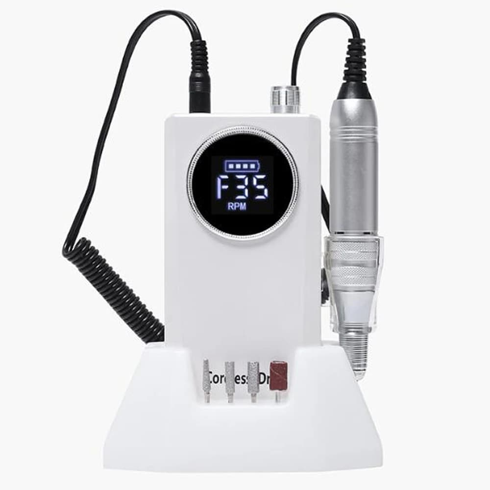 35000 RPM Trapano per unghie ricaricabile 4000 mAH Set di trapani per manicure per levigatrice per smalto gel Strumento per salone di casa per unghie