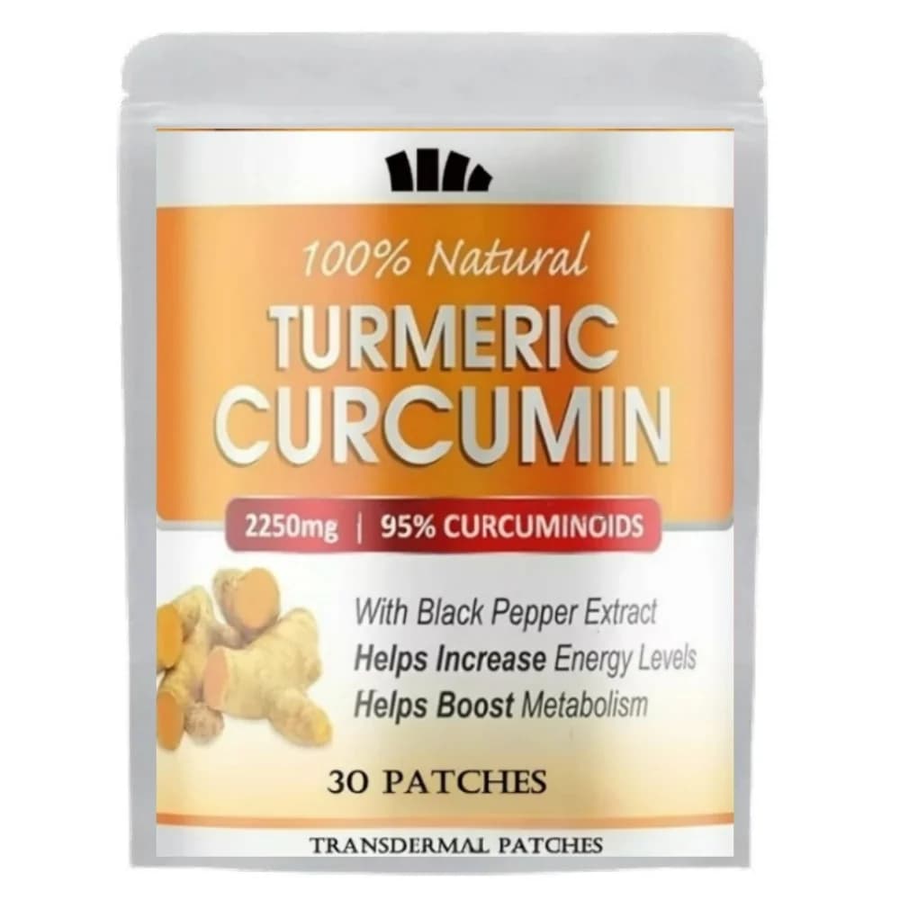 Curcumina di curcuma con cerotti transdermici al pepe nero Assorbimento migliorato, supporto articolare 30 cerotti