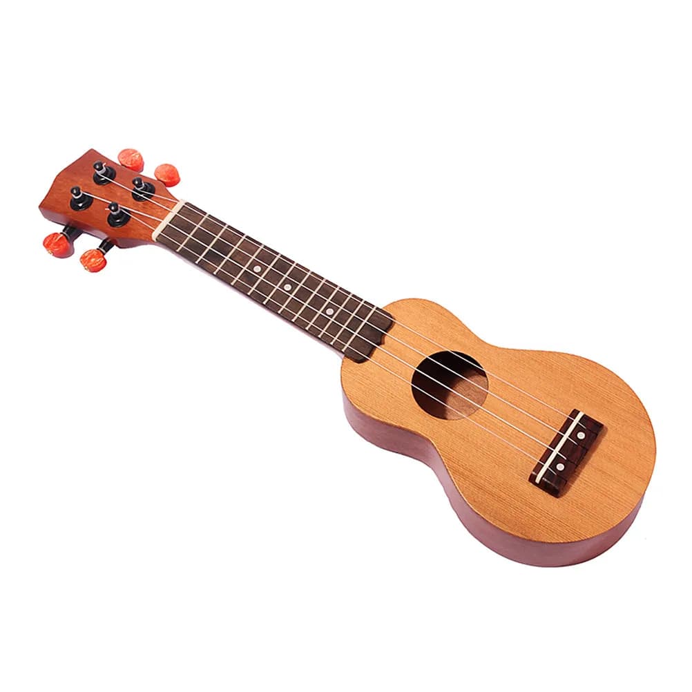 Ukulele Tascabile 45Cm in Legno, Mini Uke per Bambini con Top in Abete Massiccio e Foro Sonoro, Forma Tradizionale, Grande Suono, Ukulele da Viaggio