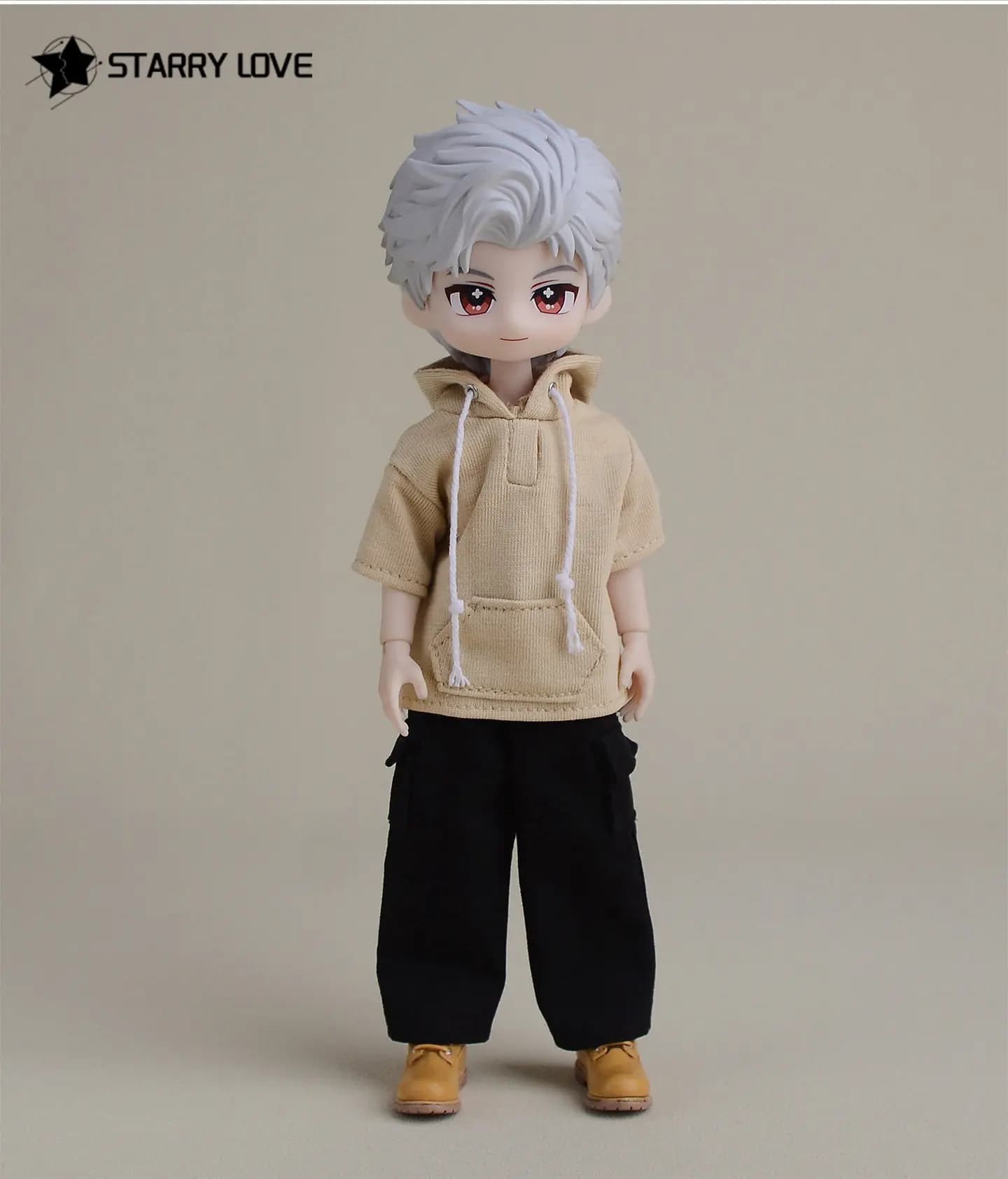 Felpa sportiva con cappuccio a maniche corte in scala 1/12, abbigliamento da lavoro versatile e casual, pantaloni lunghi a gamba larga per corpo di action figure da 6 pollici