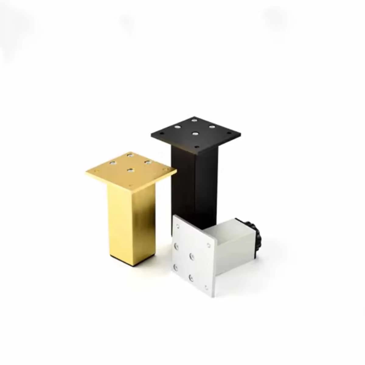 Piedini di supporto per armadietto quadrati in lega di alluminio Gambe per mobili in oro nero argento Piedini regolabili