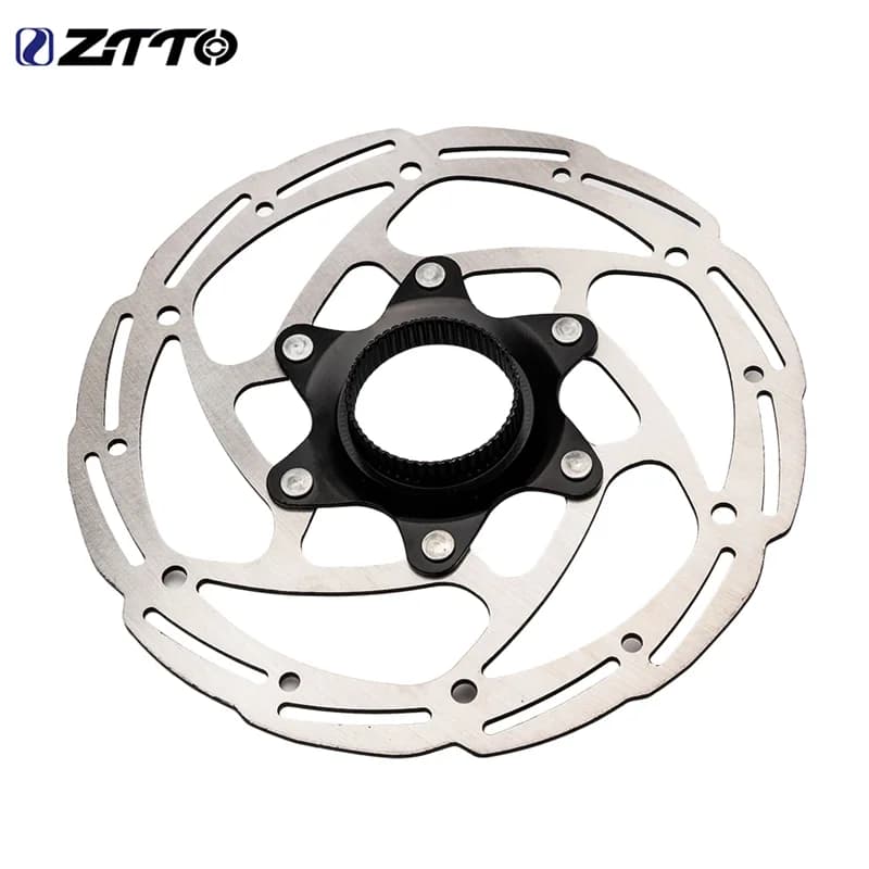 ZTTO 1.8mm High Strength Steel Bicycle Brake Center Disc Lock Rotor Compatible with All Pads for MTB Road Bikes 140/160/180/203m