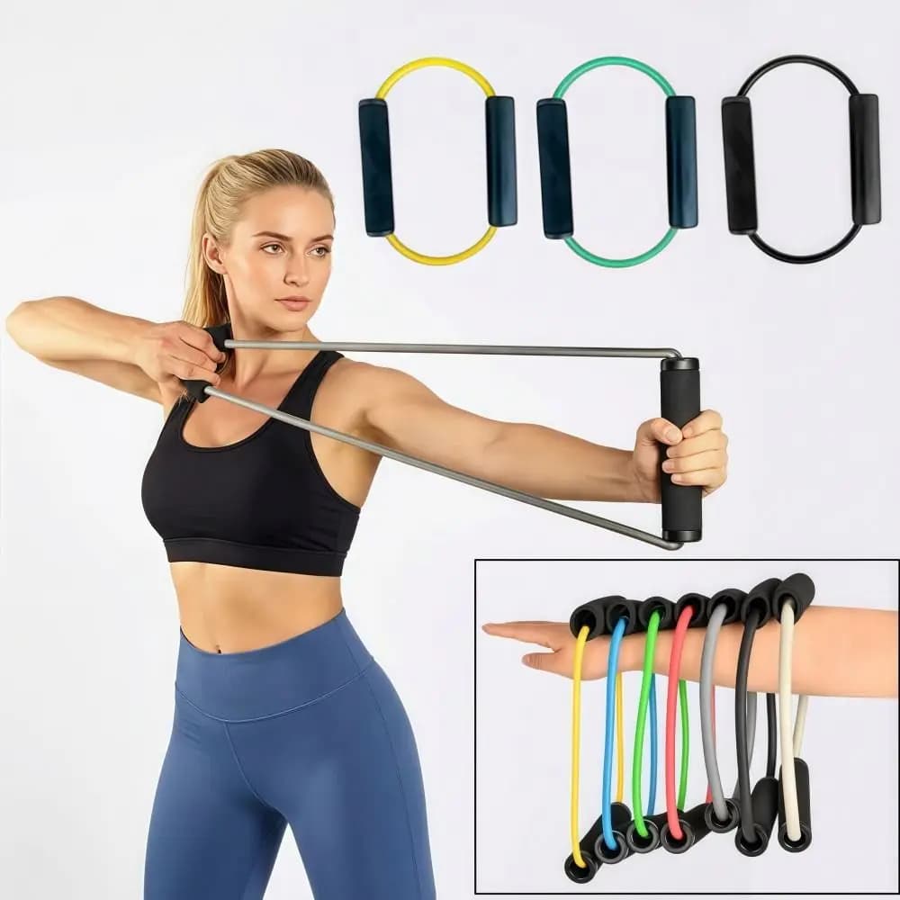 Portable 50, 40, 30 Libras for Braiding, Durable Exercise Cord for Home Fitness