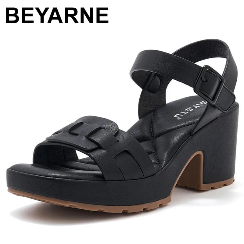Sandali con suola spessa primaverili ed estivi da donna Sandali casual e comodi in velcro di grandi dimensioni Traspiranti e casual
