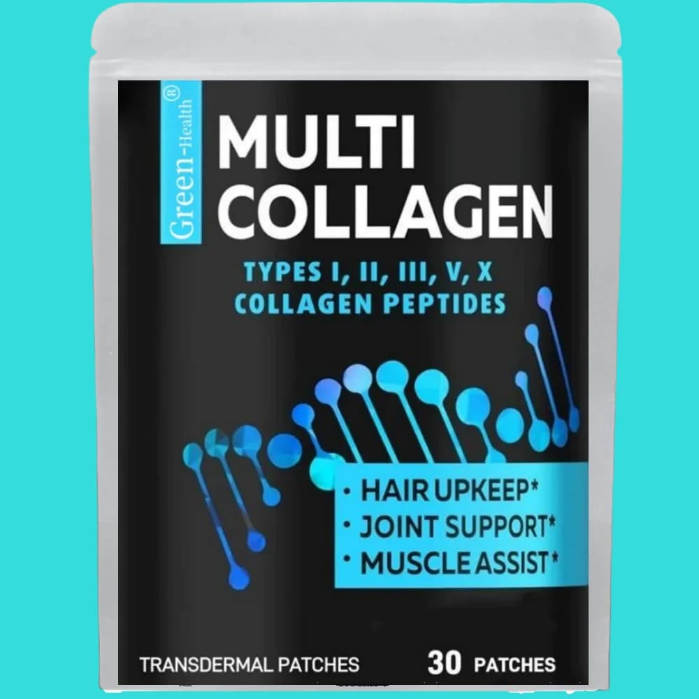 30 multi collagen transdermal patches support skin, hair, nails, joints and bones health