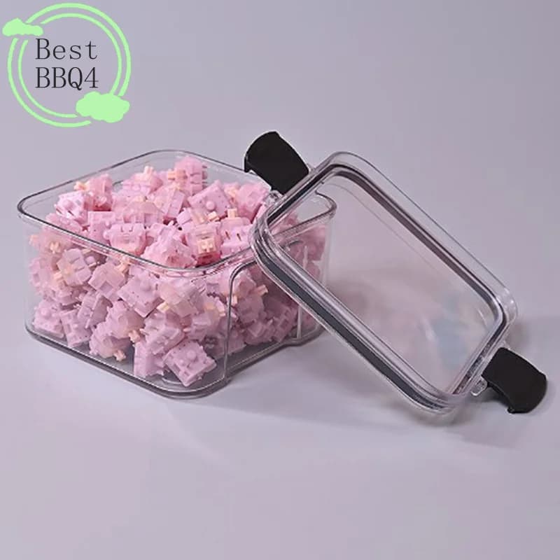 (BBQ4) Scatola portaoggetti da 460/700 ml per interruttori di tastiera, contenitore per interruttori di tastiera meccanica Cherry Gateron Kalih, scatola portaoggetti vuota
