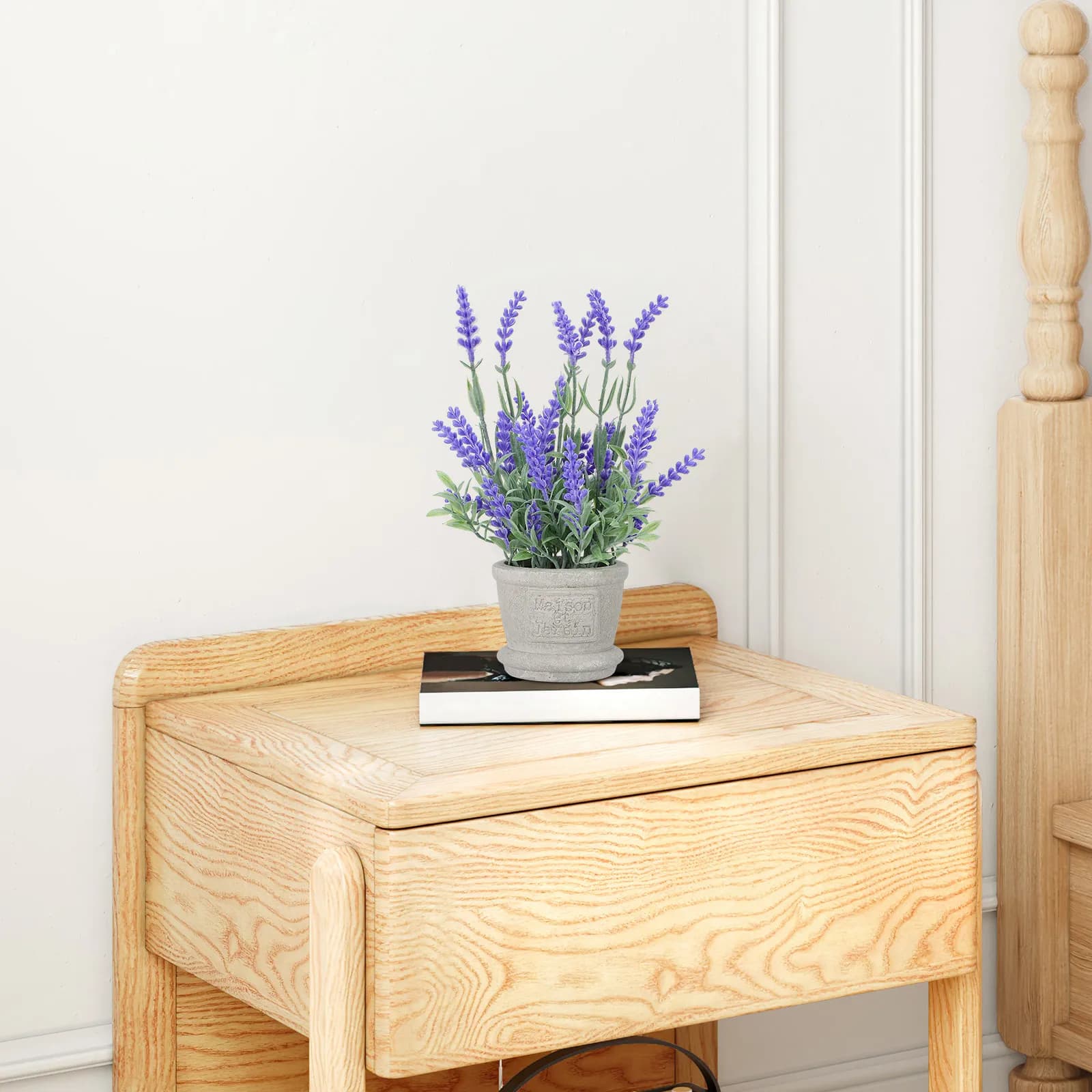 Artificial Lavender Potted Plant Purple High Simulation Decorative Faux Flower Pot Home Office Window Coffee Table Relaxing