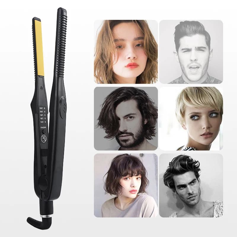Mini 3/10 hair plate, quick-heating hairstyle, small plate to straighten the beard and short hair.