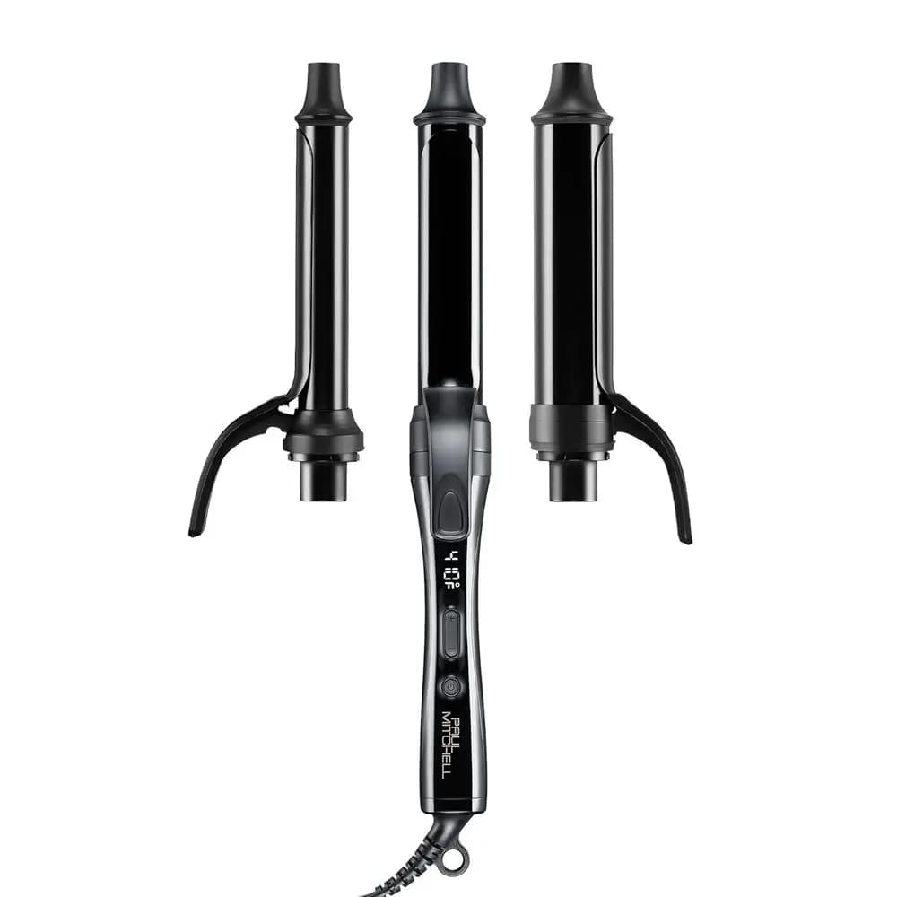Ferro arricciacapelli 3-in-1 intercambiabile con 3 clip per stili versatili
