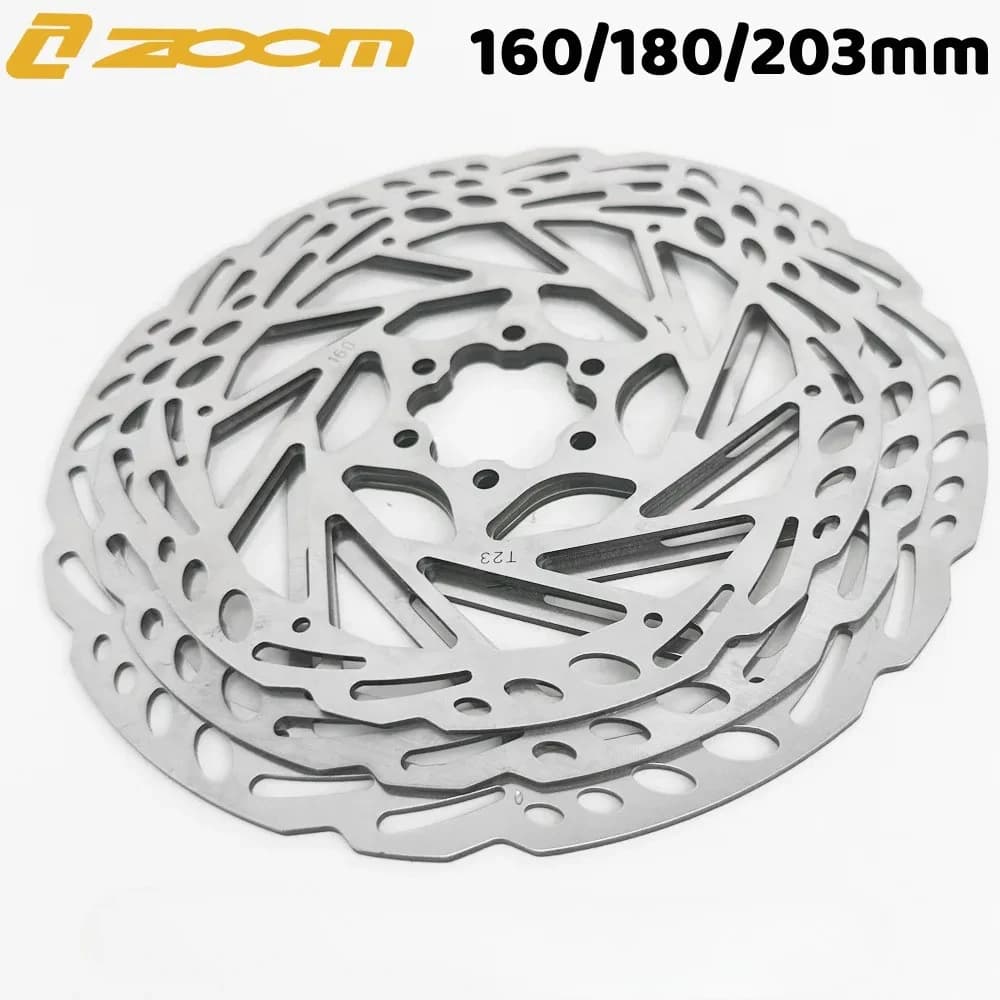ZOOM Bicycle Disc Brake Rotor Thickened 2.25mm High Strength 160mm 180mm 203mm MTB Road Bike Motorcycle Electric Bike Rotor