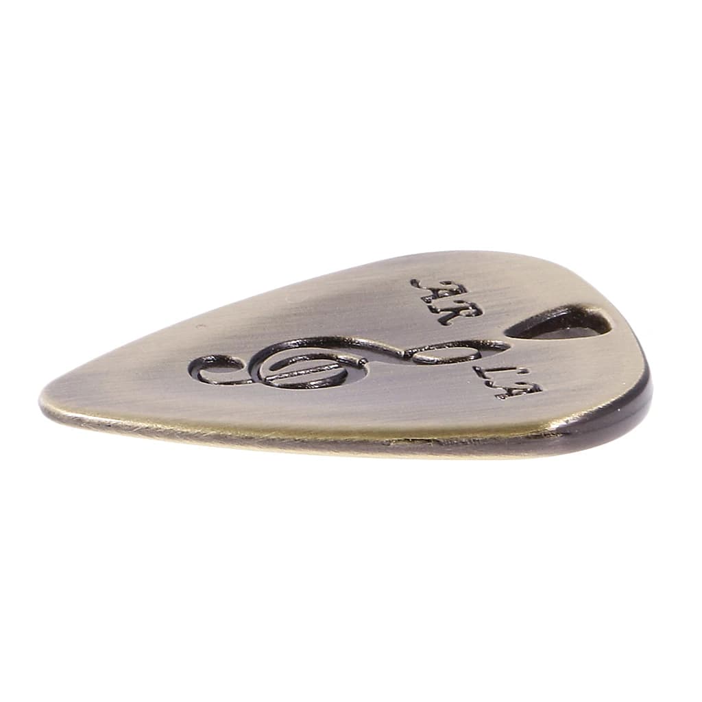Durable Metal Guitar Pick Anti Slip Bronze Plectrum Thick Picks for Electric Guitar Bass Accessory