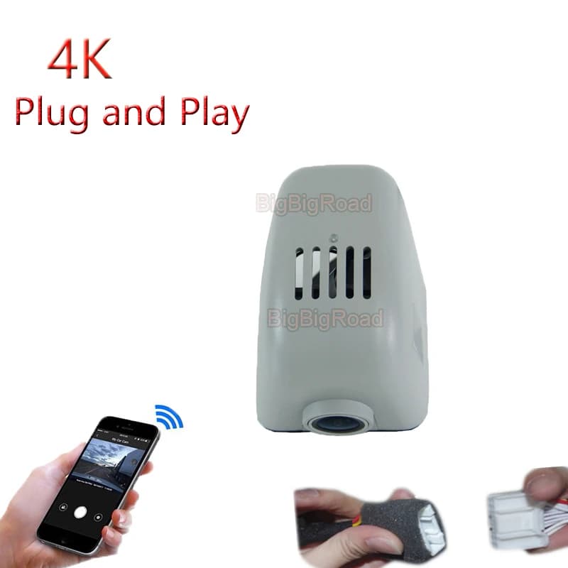 4K Plug And Play For Audi Q7 2010 2011 2012 2013 Q3 2014 A8 2013 Q5 2012 Auto DVR Wifi Video Camera Dash Cam FHD 2160P