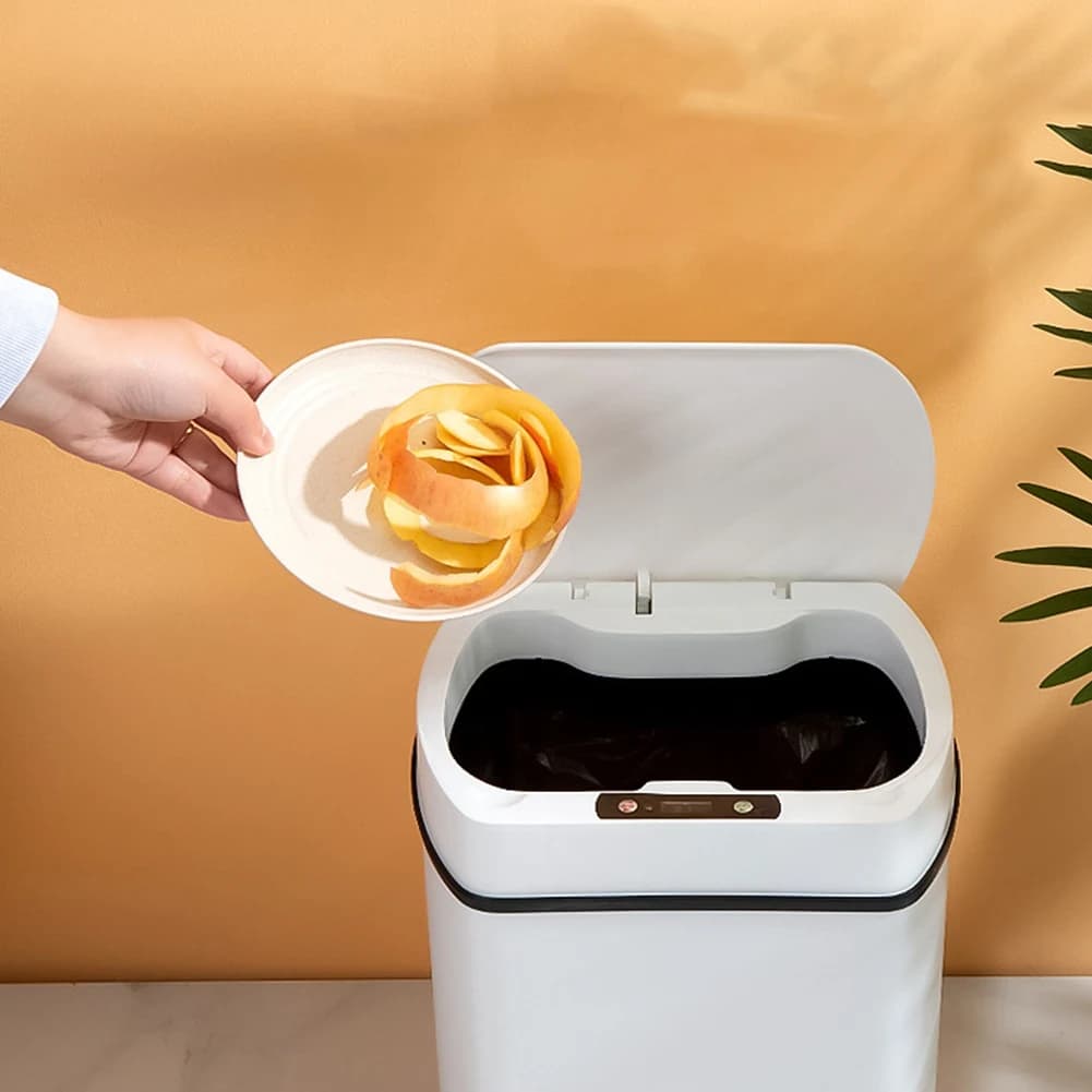 Cestino Intelligente AC23 con Sensore Automatico per Cucina, Casa, Bagno, Nero, 15L
