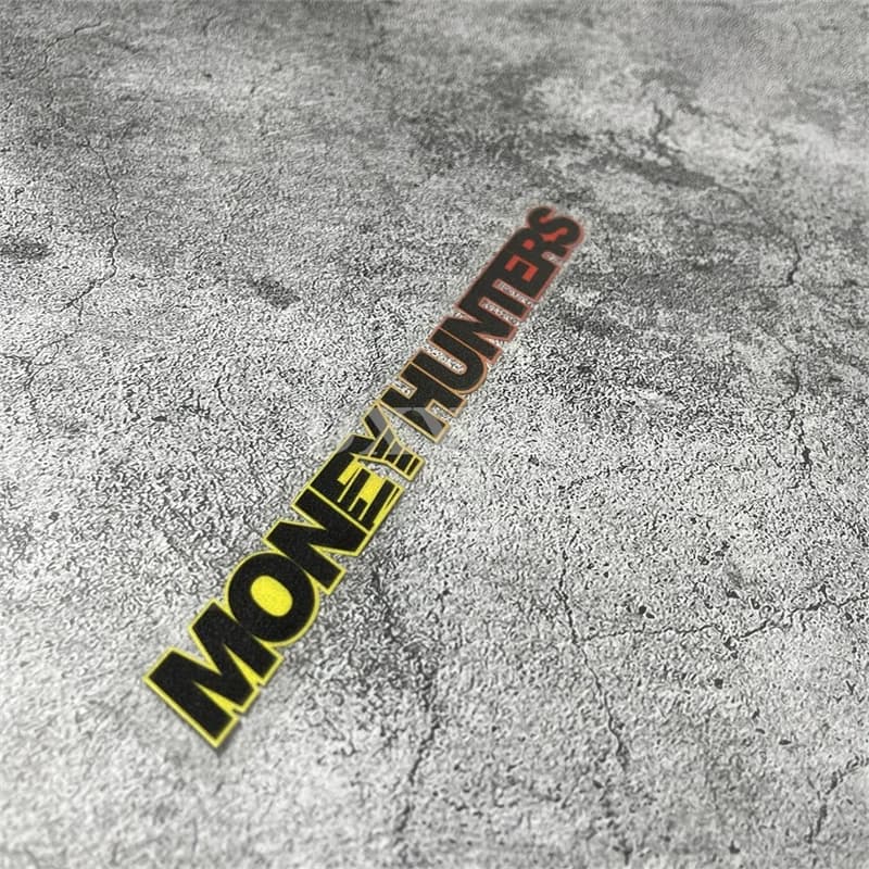 DXYMOO Nastro Adesivo Decorativo Riflettente per Casco, Laptop, Bici, Auto, Moto, con Scritte Divertenti e Tema Cacciatori di Denaro, in Vinile
