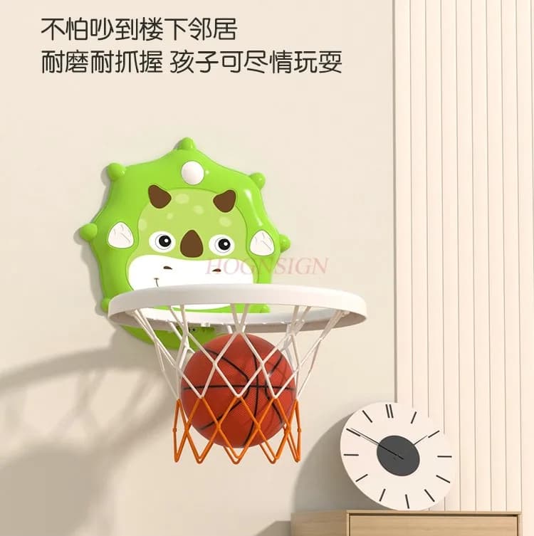 Cestino da lancio con struttura da basket per bambini, cesto da appendere per palline da interno per bambini, cesto per la casa