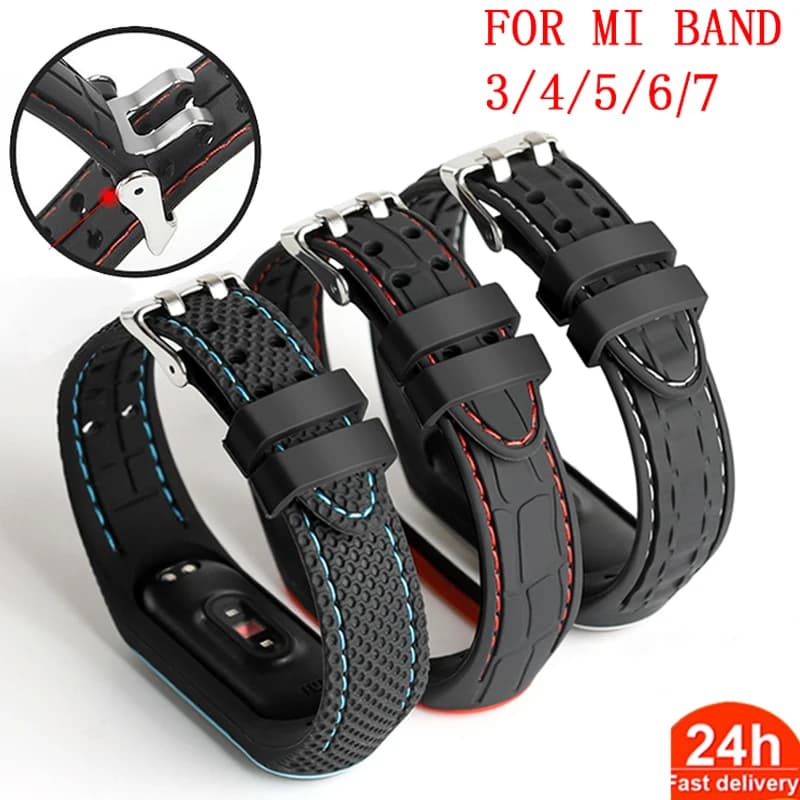 Bracciale per Mi band 7 6 cinturino cinturino sportivo cinturino in silicone cinturino Smartwatch di ricambio per cinturino Xiaomi mi band 3 4 5 6