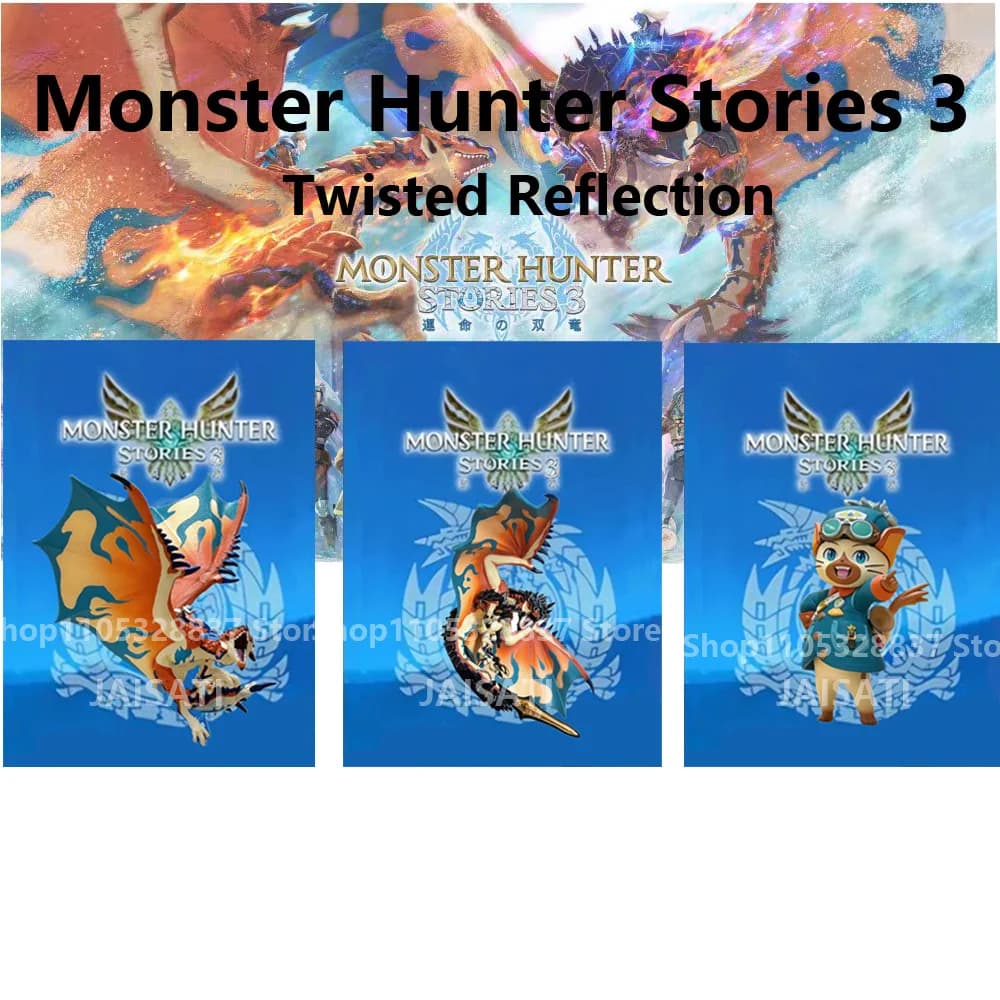 NUOVE carte NFC Monster Hunter Stories 3: Twisted Reflection RathaV Rudy Ratha per Switch