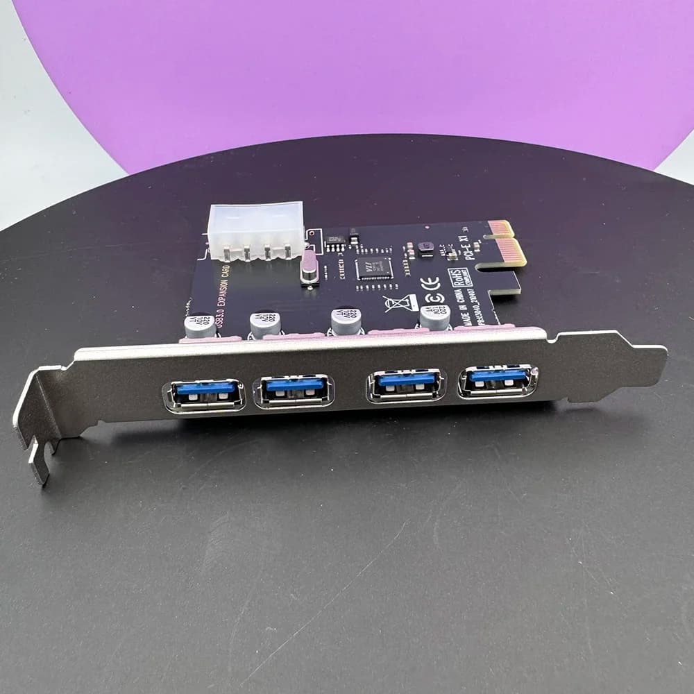 Scheda di espansione PCI-e USB 3.0 a 4 porte Adattatore hub PCI express PCIe USB 3.0 Controller USB 3.0 a 4 porte USB 3 0 PCI e PCIe express 1x