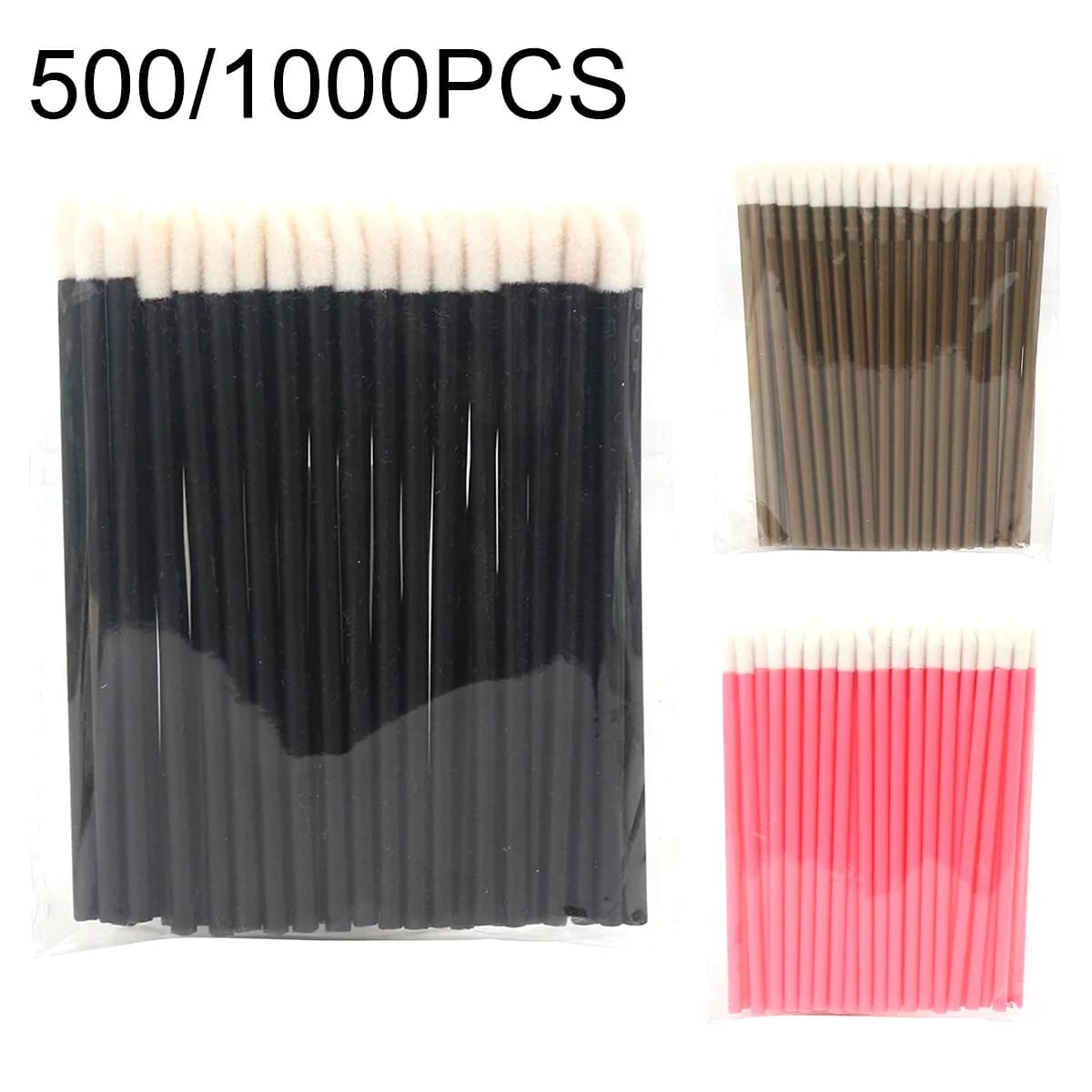 500/1000PCS Lip Brush Eyelash Makeup Tool Microbrush Lash Extension Mascara Eye Shadow Brushes Makeup Accessories Wholesaler