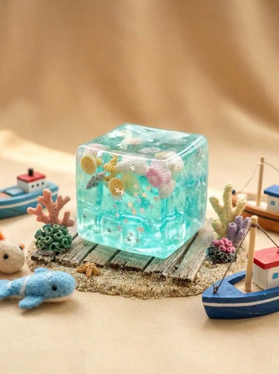 Cubo Antistress Morbido Taba - Giocattolo Sensoriale Oceanico a Lenta Risalita per Bambini e Adulti, Regalo Rilassante da Spremere