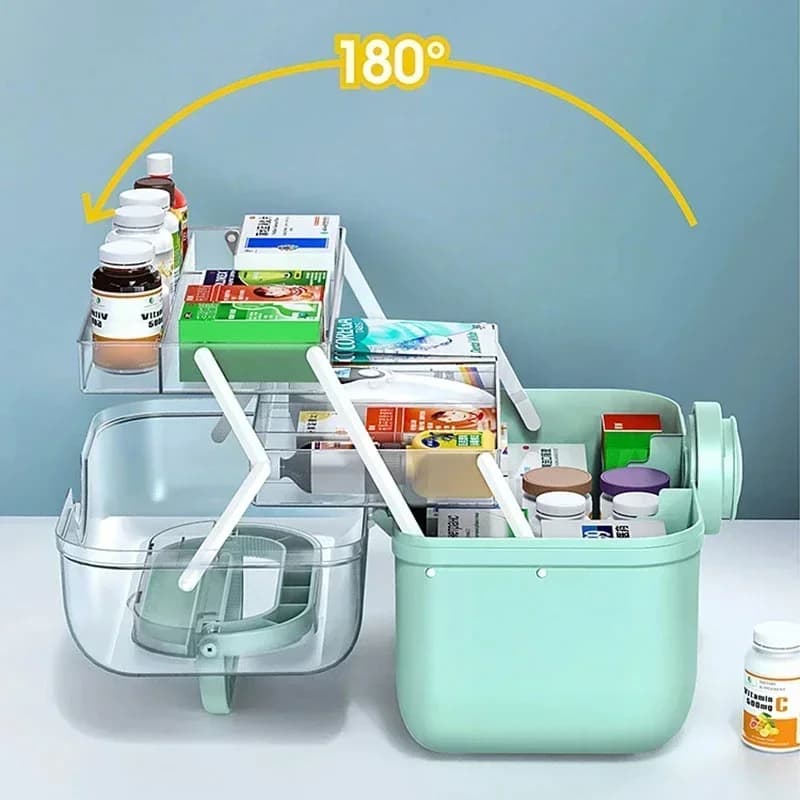 Contenitore per aumentare e addensa con custodia multistrato per la conservazione dei farmaci Scatola per la conservazione dei medicinali Kit di pronto soccorso portatile per la conservazione dei medicinali