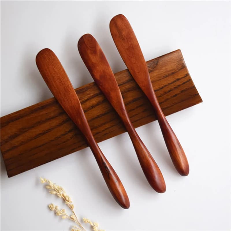 1 Delicate Piece Natural Wood Butter Knife, Cheese Spreader, Craft Kitchen Tools - HMA5