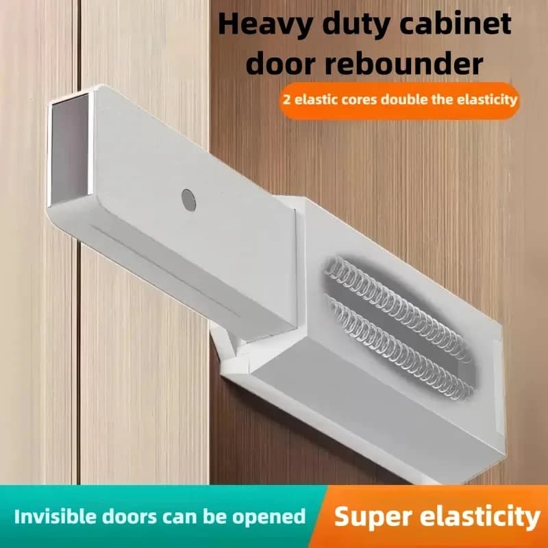 Magnetic Cabinet Door Bouncer, Heavy Duty Push To Open Latch Catch for Wardrobe Drawer Self-Closing Door Stopper