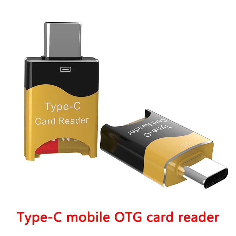 Lettore di schede di tipo C Mobile OTG Micro SD Slot per schede nascoste in lega di alluminio Plug Play Flash Drive per Huawei iPad MacBook