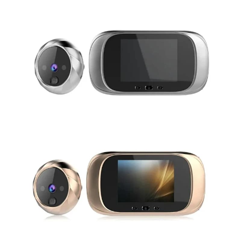Digitale LCD 2.8 pollici Videocitofono Spioncino Visualizzatore Porta Occhio Telecamera di Monitoraggio Campanello da 90 Gradi Rilevazione del Movimento Occhio Durevole A