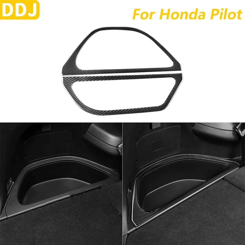 Copertura decorativa per pannello laterale del bagagliaio in fibra di carbonio morbida per Honda Pilot 2016-2022, adesivo per accessori interni
