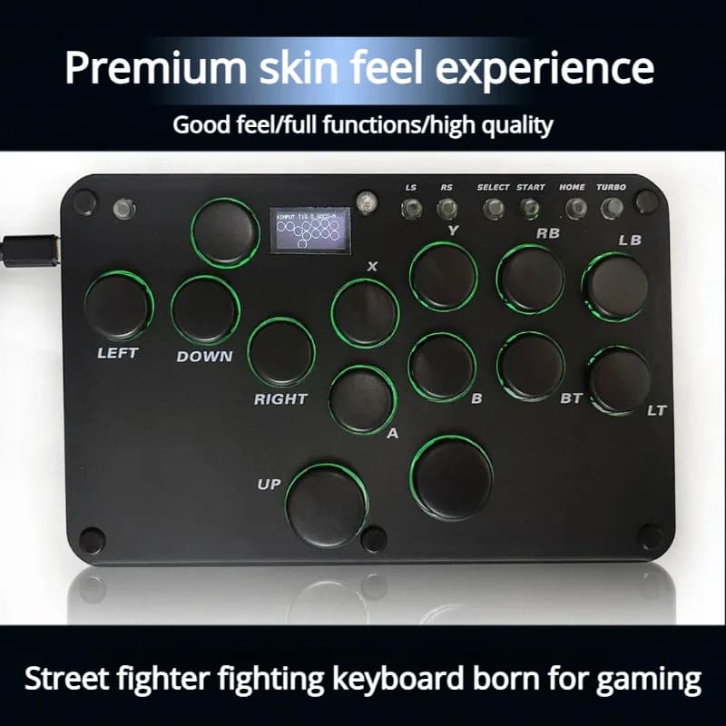 Controller Magnetico Hitbox Senza Leva, Tastiera da Combattimento per PC/PS4/PS5/Switch, Accessori per Giochi Arcade Senza Stick