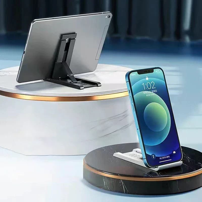 Supporto per staffa da tavolo scalabile pieghevole per telefono cellulare portatile per pad e telefono - Comodo e salvaspazio